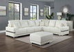 ALTHEA Ottoman, White - U&U Home Budget Furniture (Carteret, NJ)