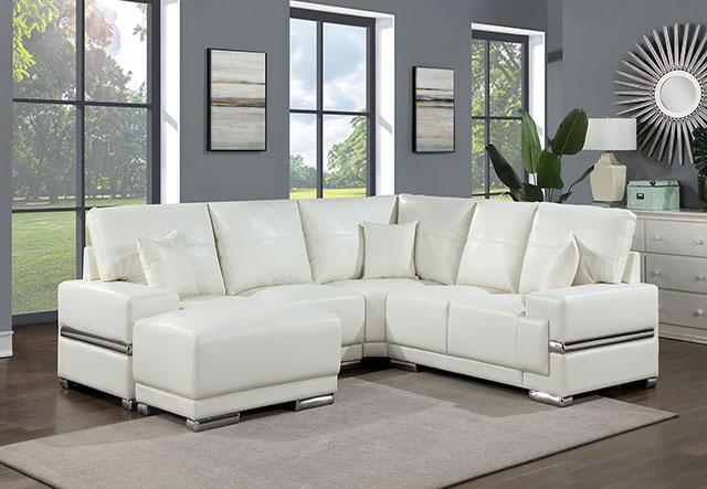 ALTHEA Sectional, White - U&U Home Budget Furniture (Carteret, NJ)