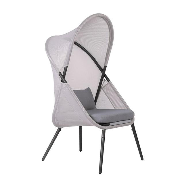 Alverta Foldable Chair Grey & Black (2/Ctn) - U&U Home Budget Furniture (Carteret, NJ)