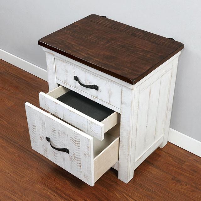 ALYSON Night Stand w/ USB Plug - U&U Home Budget Furniture (Carteret, NJ)