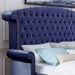 ALZIR Cal.King, E.King, & Queen Bed, Blue - U&U Home Budget Furniture (Carteret, NJ)