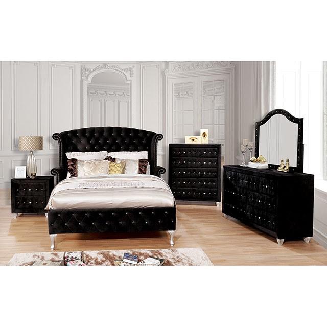 Alzire Black & Gray Dresser - U&U Home Budget Furniture (Carteret, NJ)