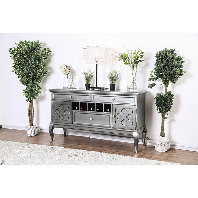 Amina Gray Server - U&U Home Budget Furniture (Carteret, NJ)