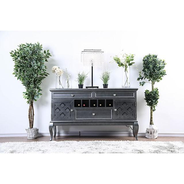 Amina Gray Server - U&U Home Budget Furniture (Carteret, NJ)