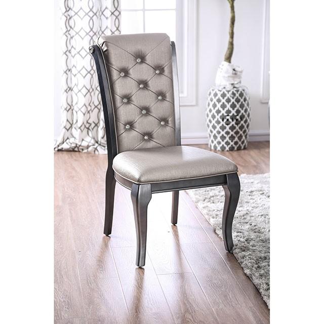 Amina Gray Side Chair (2/CTN) - U&U Home Budget Furniture (Carteret, NJ)