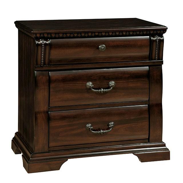 BURLEIGH Cherry Night Stand - U&U Home Budget Furniture (Carteret, NJ)