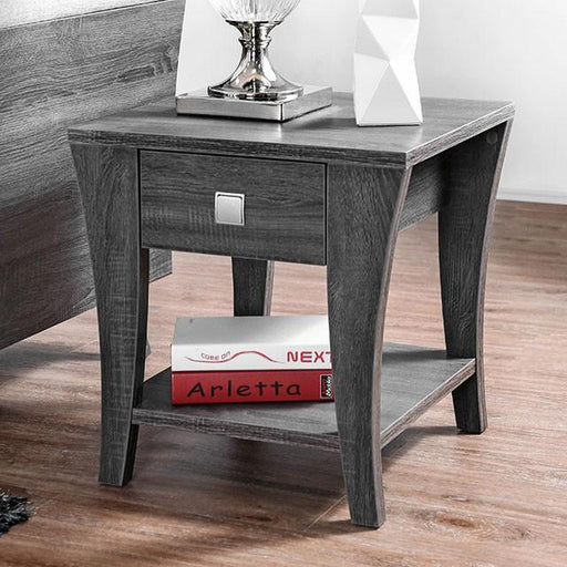 Amity Gray End Table - U&U Home Budget Furniture (Carteret, NJ)