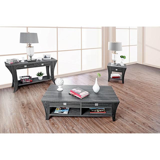 Amity Gray End Table - U&U Home Budget Furniture (Carteret, NJ)
