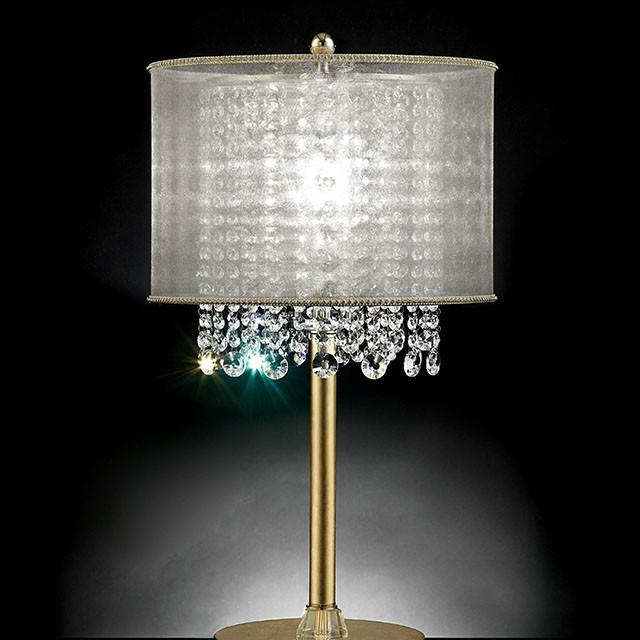 Ana Gold Ceiling, Floor & Table Lamp - U&U Home Budget Furniture (Carteret, NJ)