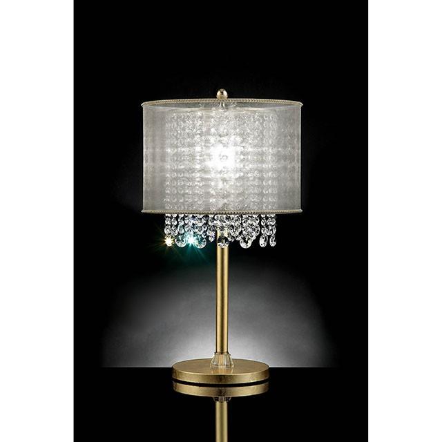 Ana Gold Ceiling, Floor & Table Lamp - U&U Home Budget Furniture (Carteret, NJ)