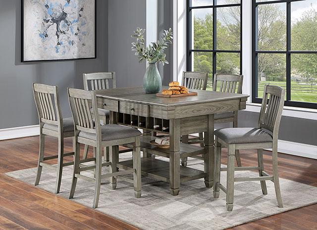 ANAYA Counter Ht. Chair (2/CTN), Gray/Lt. Gray - U&U Home Budget Furniture (Carteret, NJ)