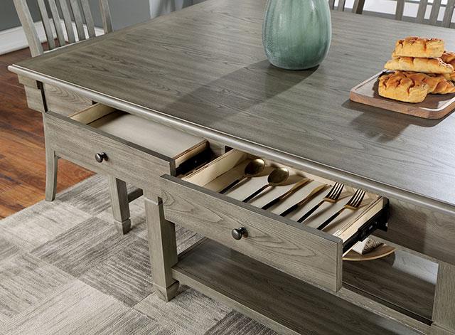 ANAYA Counter Ht. Table, Gray - U&U Home Budget Furniture (Carteret, NJ)