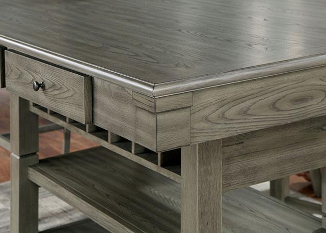ANAYA Counter Ht. Table, Gray - U&U Home Budget Furniture (Carteret, NJ)