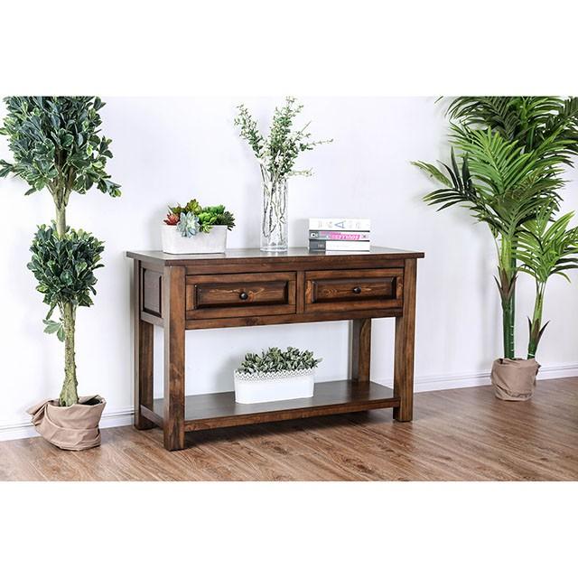 Annabel Walnut Sofa Table - U&U Home Budget Furniture (Carteret, NJ)