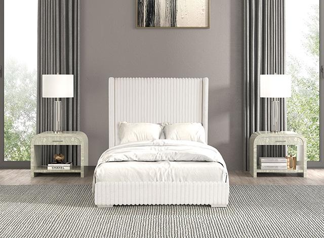 Cadwell Bed Black, Grey, Pink & White - U&U Home Budget Furniture (Carteret, NJ)