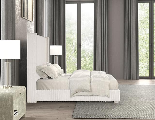 Cadwell Bed Black, Grey, Pink & White - U&U Home Budget Furniture (Carteret, NJ)
