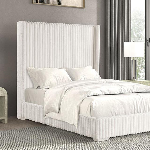 Cadwell E.King, Queen, & Full Bed White, Gray, & Black - U&U Home Budget Furniture (Carteret, NJ)