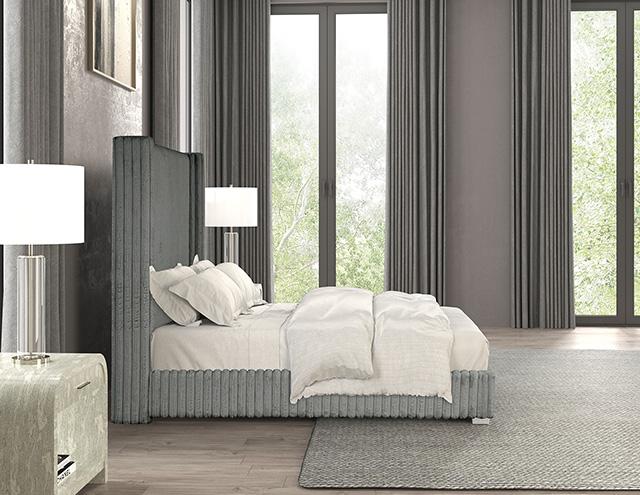 Cadwell Bed Black, Grey, Pink & White - U&U Home Budget Furniture (Carteret, NJ)