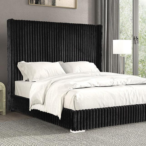 Cadwell Bed Black, Grey, Pink & White - U&U Home Budget Furniture (Carteret, NJ)