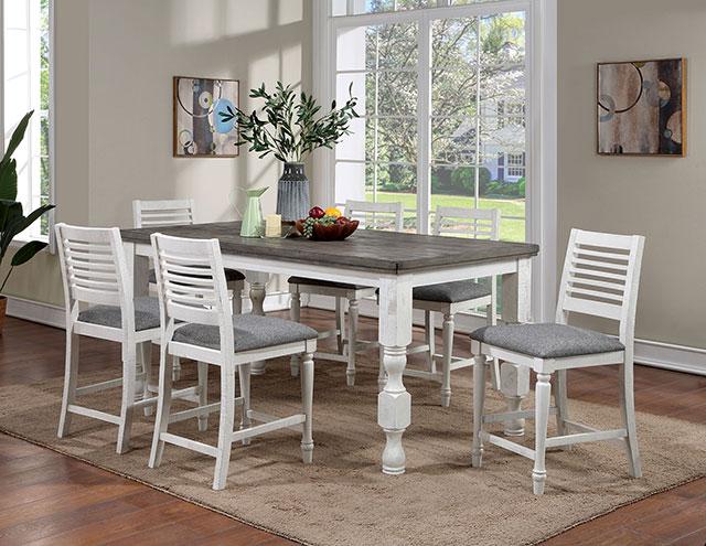 Calabria 7 Pc Counter Ht Table Set - U&U Home Budget Furniture (Carteret, NJ)