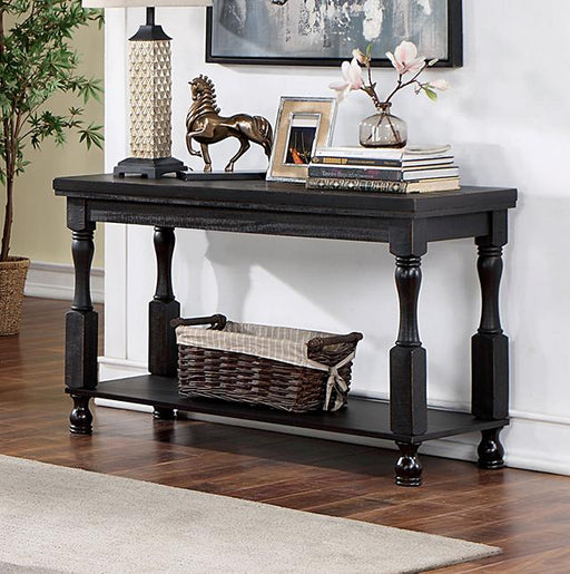 CALANDRA Sofa Table, Antique Black - U&U Home Budget Furniture (Carteret, NJ)