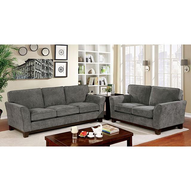 Caldicot Gray Love Seat - U&U Home Budget Furniture (Carteret, NJ)