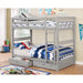 California Iv Black, Walnut, Gray, & White Twin/Twin Bunk Bed - U&U Home Budget Furniture (Carteret, NJ)