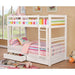 California Iv Black, Walnut, Gray, & White Twin/Twin Bunk Bed - U&U Home Budget Furniture (Carteret, NJ)