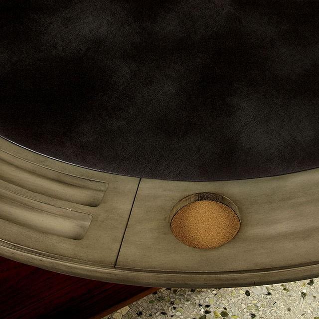 YELENA Gray Game Table - U&U Home Budget Furniture (Carteret, NJ)