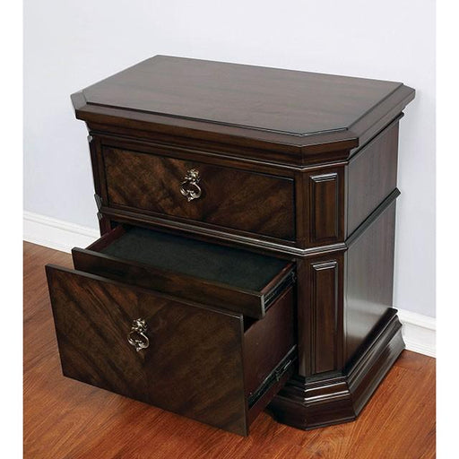 Calliope Espresso Night Stand - U&U Home Budget Furniture (Carteret, NJ)