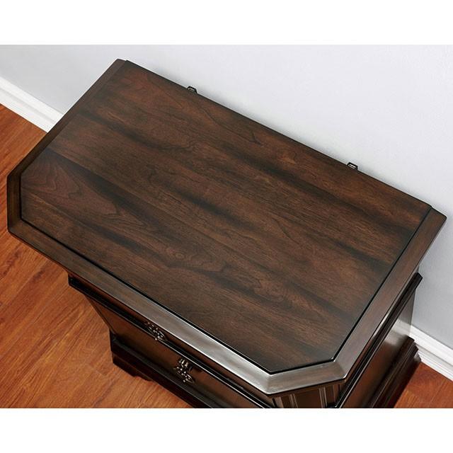 Calliope Espresso Night Stand - U&U Home Budget Furniture (Carteret, NJ)