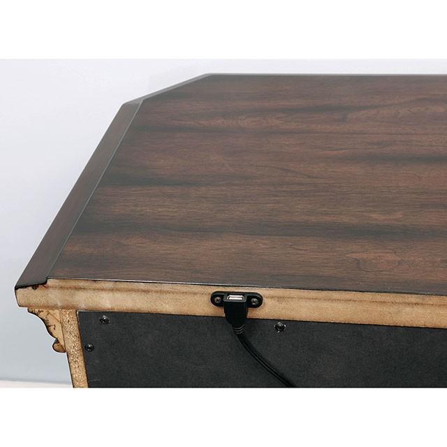 Calliope Espresso Night Stand - U&U Home Budget Furniture (Carteret, NJ)