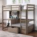 CALLISTUS Twin Workstation Loft Bed, White & Gray - U&U Home Budget Furniture (Carteret, NJ)