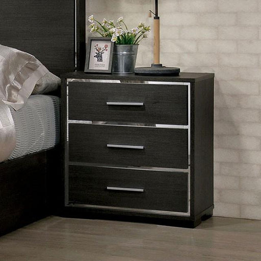 Camryn Warm Gray Night Stand - U&U Home Budget Furniture (Carteret, NJ)