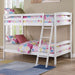 Candice Twin/Twin Bunk Bed White & Gray - U&U Home Budget Furniture (Carteret, NJ)