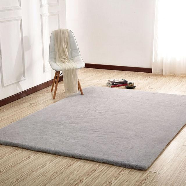 Caparica Silver 5' X 7' Area Rug - U&U Home Budget Furniture (Carteret, NJ)