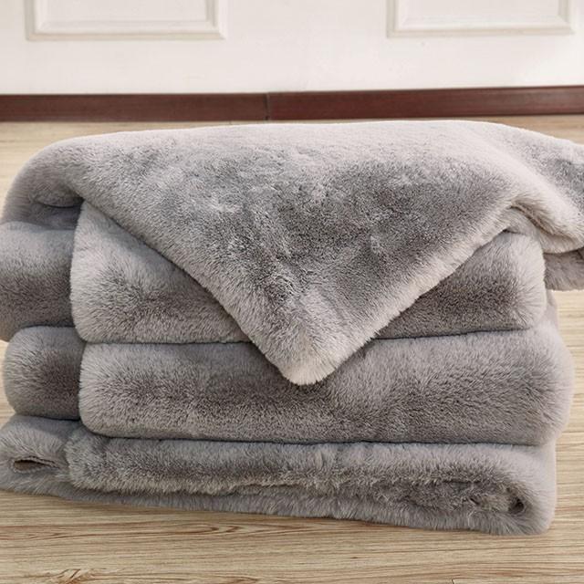 Caparica Silver 5' X 7' Area Rug - U&U Home Budget Furniture (Carteret, NJ)