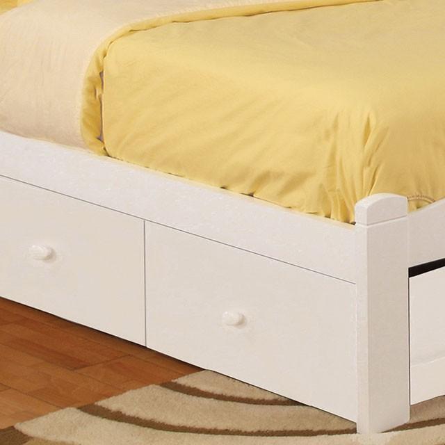 Caren White Twin Bed - U&U Home Budget Furniture (Carteret, NJ)