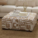 CARLETON Ottoman, Ivory/Tan - U&U Home Budget Furniture (Carteret, NJ)