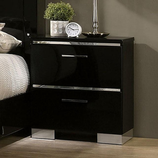 CARLIE Night Stand w/ USB Plug - U&U Home Budget Furniture (Carteret, NJ)