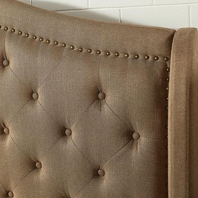 Carly Cal.King, E.King, Full, & Queen Bed Grey & Brown - U&U Home Budget Furniture (Carteret, NJ)