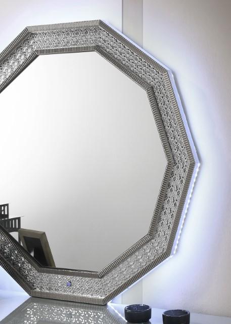 Cassiopeia Decagon Mirror - U&U Home Budget Furniture (Carteret, NJ)