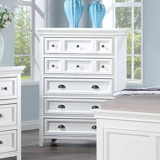 CASTILE Chest, White - U&U Home Budget Furniture (Carteret, NJ)