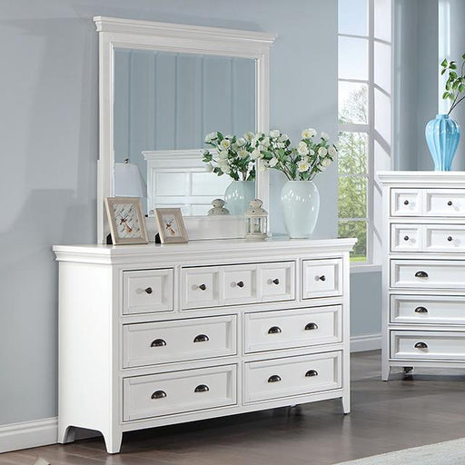 CASTILE Dresser, White - U&U Home Budget Furniture (Carteret, NJ)