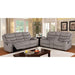 Castleford Light Gray Console Love Seat - U&U Home Budget Furniture (Carteret, NJ)