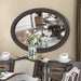 ARCADIA Rustic Natural Tone Mirror, Oval - U&U Home Budget Furniture (Carteret, NJ)