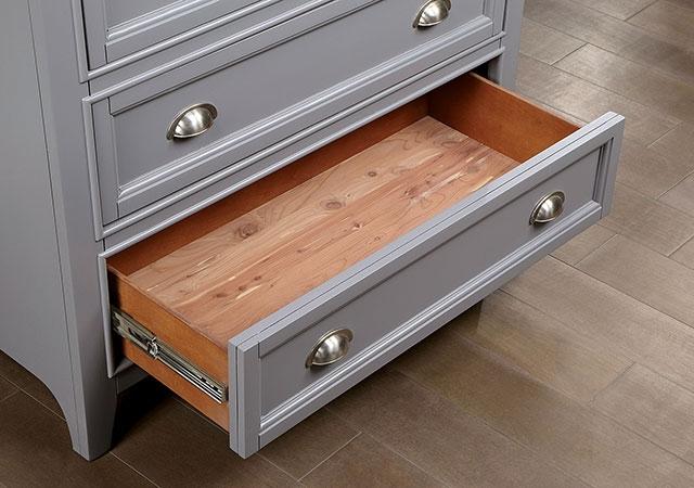 CASTLILE Chest, Gray - U&U Home Budget Furniture (Carteret, NJ)
