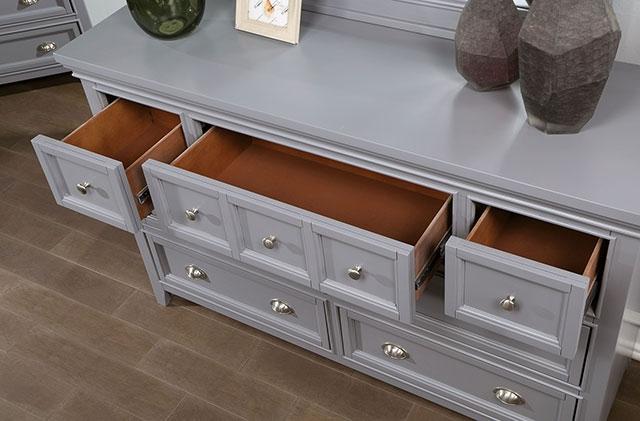CASTLILE Dresser, Gray - U&U Home Budget Furniture (Carteret, NJ)