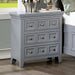 CASTLILE Night Stand w/ USB, Gray - U&U Home Budget Furniture (Carteret, NJ)
