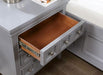CASTLILE Night Stand w/ USB, Gray - U&U Home Budget Furniture (Carteret, NJ)